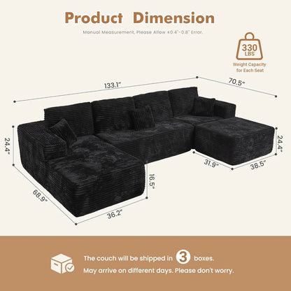 Oak & Theory Boneless Cloud Couch