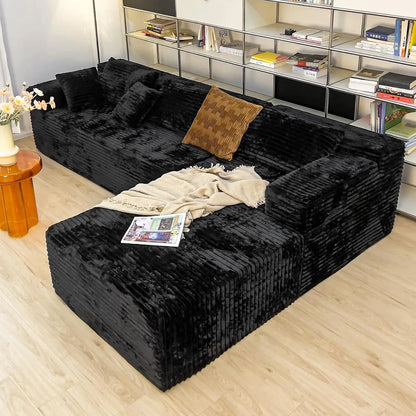 Oak & Theory - Boneless Cloud Sectional Couch with L-Shape Chaise
